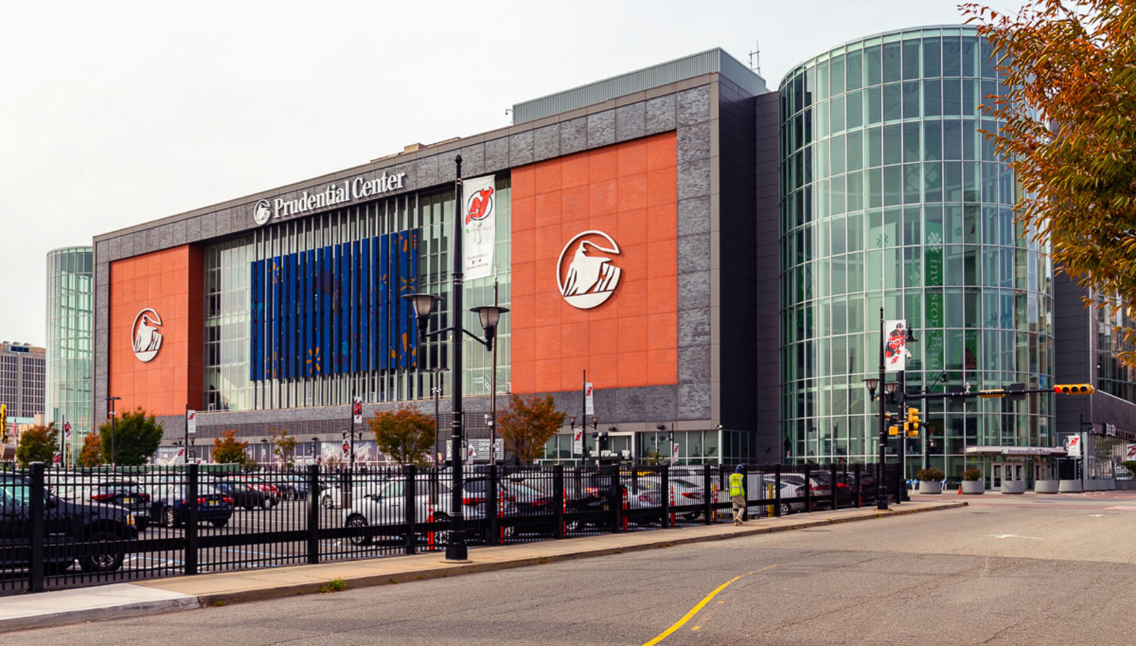 Exterior of Prudential Center and parking lot>
                            </div>

                        </div>
                        <div class=